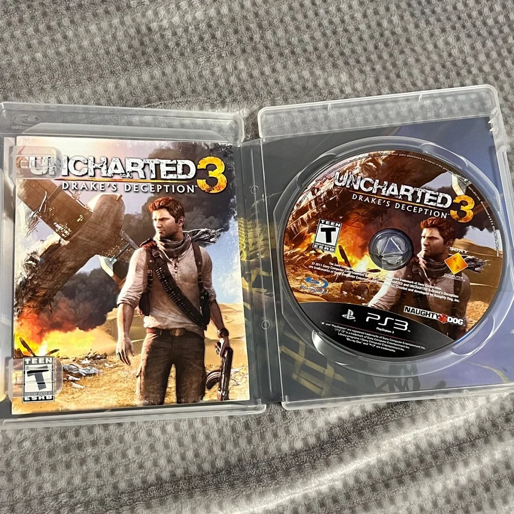 Uncharted PS3 Game Collection by Naughty Dog 3 Discs 1, 2, &3  EUC PlayStation